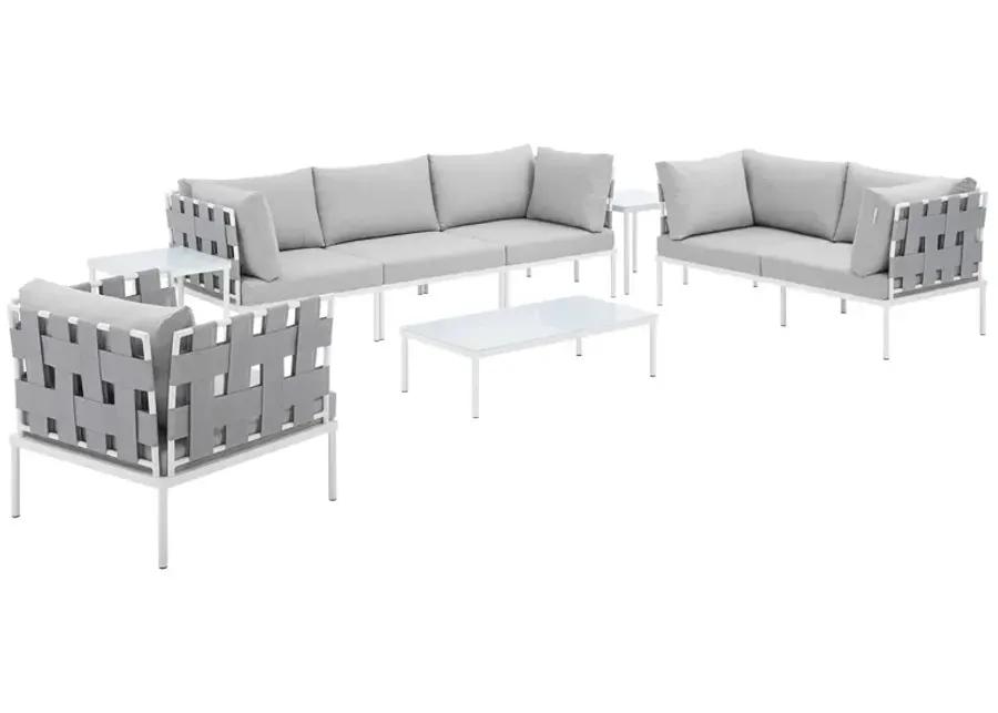 Harmony 8-Piece  Sunbrella® Outdoor Patio Aluminum Seating Set