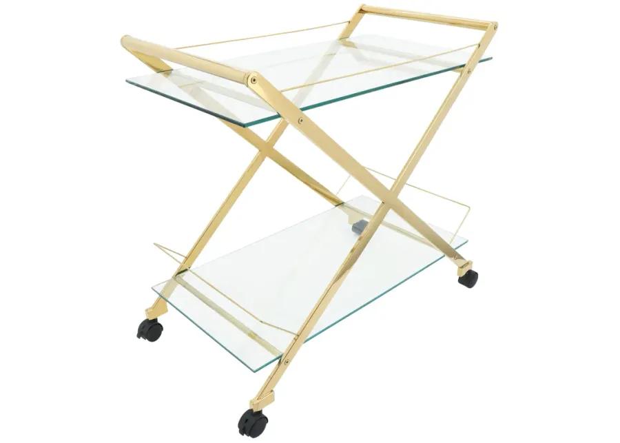 Trolley Rolling 2-Tier Bar Cart