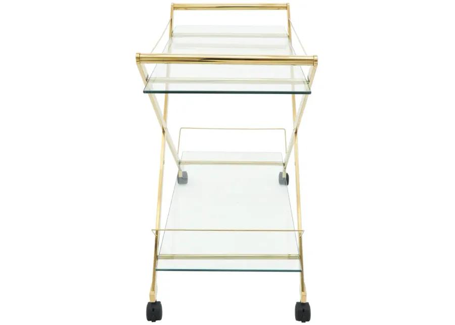 Trolley Rolling 2-Tier Bar Cart