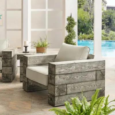 Manteo Rustic Coastal  Sunbrella® Outdoor Armchair