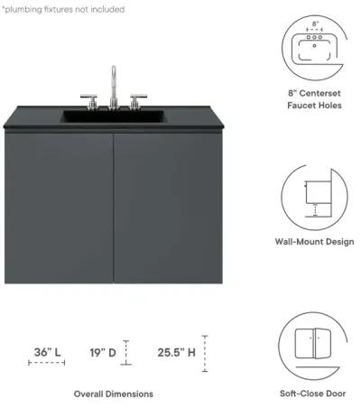 Bryn 36" Wall-Mount Bathroom Vanity