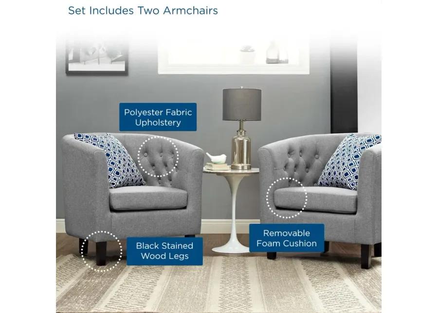 Prospect 2 Piece Upholstered Fabric Armchair Set