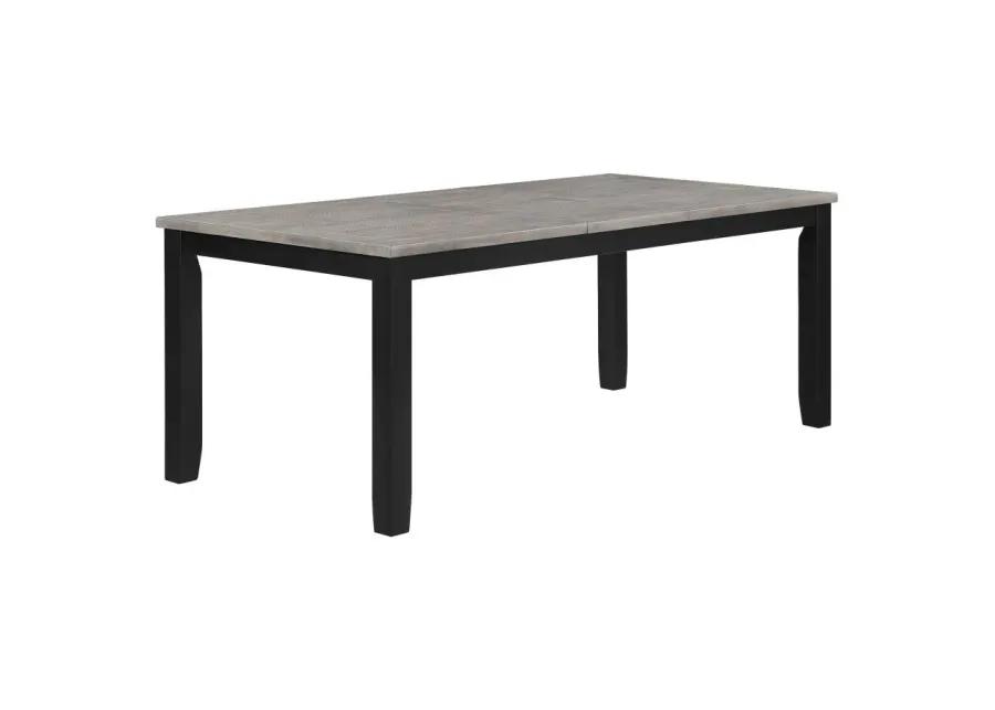 Elodie 5-piece Dining Table Set with Extension Leaf Grey and Black