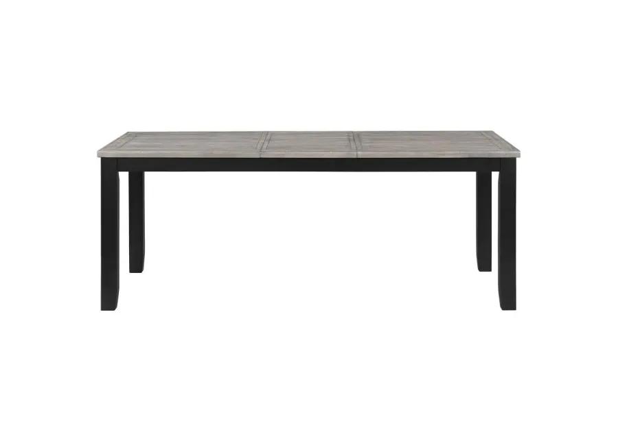 Elodie 5-piece Dining Table Set with Extension Leaf Grey and Black