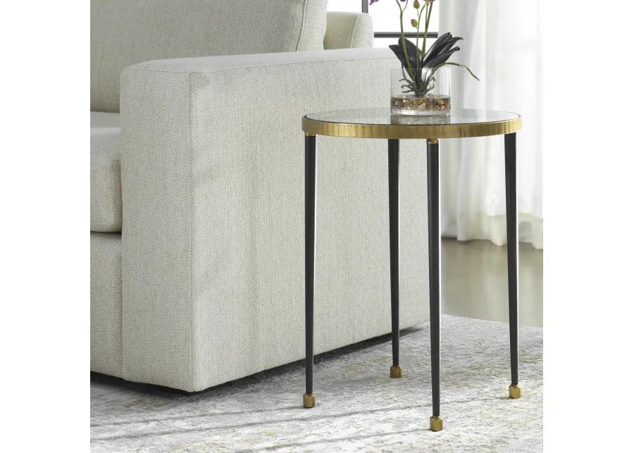 Stiletto Antique Gold Side Table