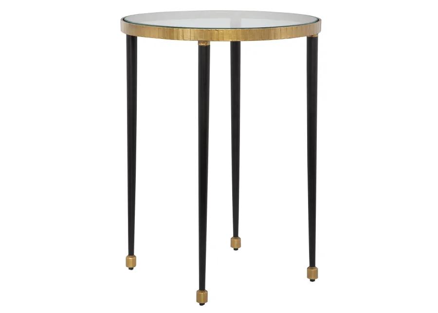 Stiletto Antique Gold Side Table