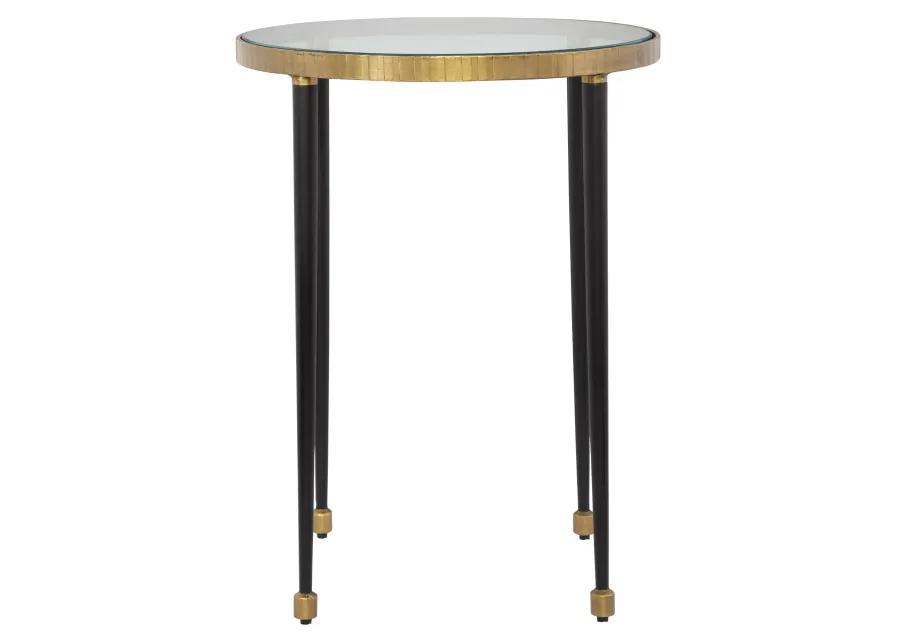 Stiletto Antique Gold Side Table