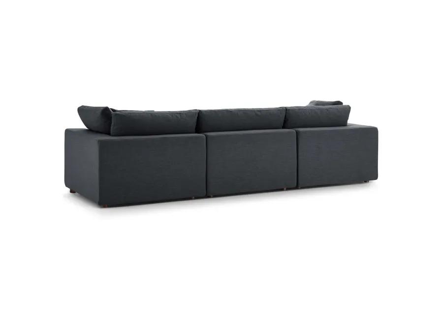 Commix Down Filled Overstuffed 3-Piece Sofa