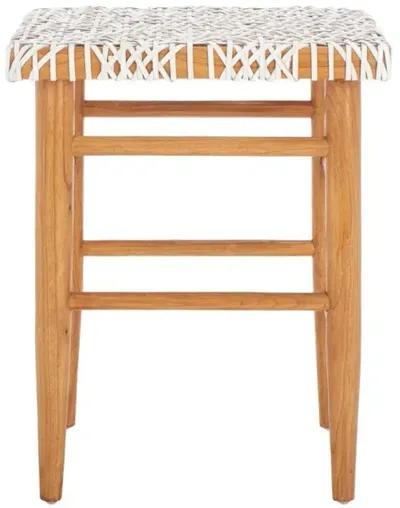 KALEO WOVEN LEATHER COUNTER STOOL