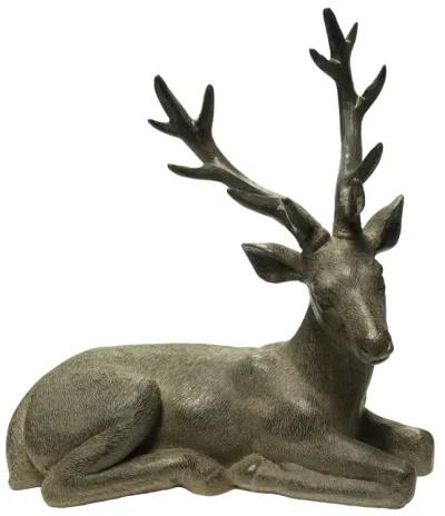 Brown Resin Deer, Sitting