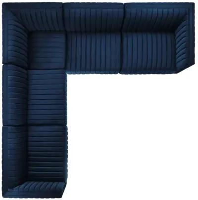 Conjure Channel Tufted Performance Velvet 5-Piece Sectional