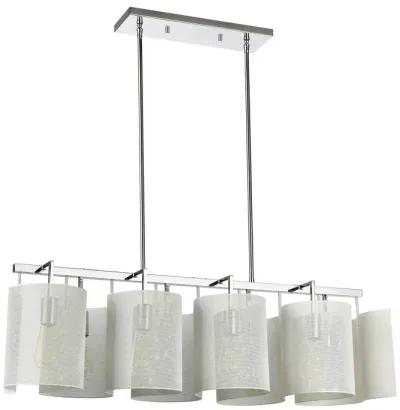 Santa Barbara 40" Wide 8-Light Linear Chandelier - Matte White