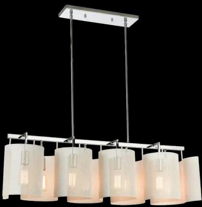 Santa Barbara 40" Wide 8-Light Linear Chandelier - Matte White