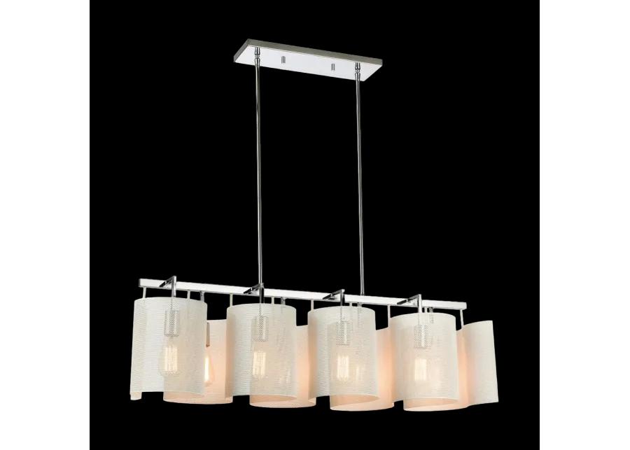 Santa Barbara 40" Wide 8-Light Linear Chandelier - Matte White