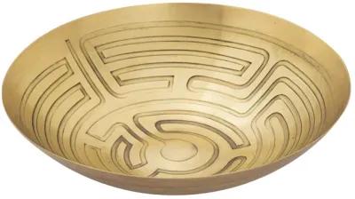 Maze Etched Bowl - Set of 3 Brass