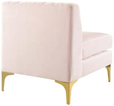 Triumph Channel Tufted Performance Velvet Armless Chair