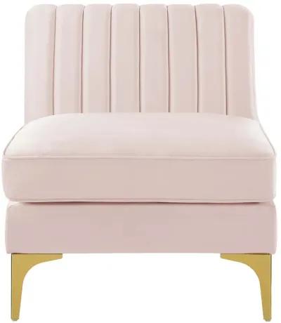 Triumph Channel Tufted Performance Velvet Armless Chair