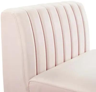 Triumph Channel Tufted Performance Velvet Armless Chair