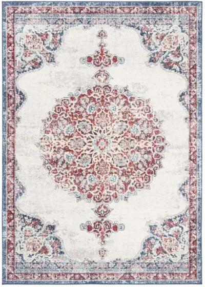 Brentwood 867 Ivory / Red 6' X 9' Medium Rectangle Powerloomed Rug