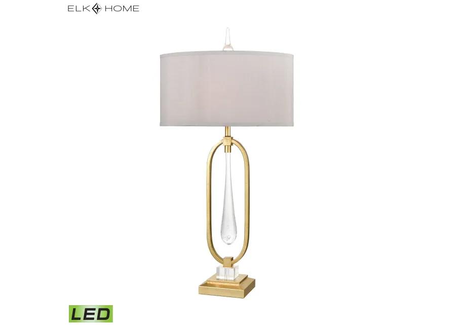 Spring Loaded 36'' High 1-Light Table Lamp - Gold Leaf - Includes LED Bulb