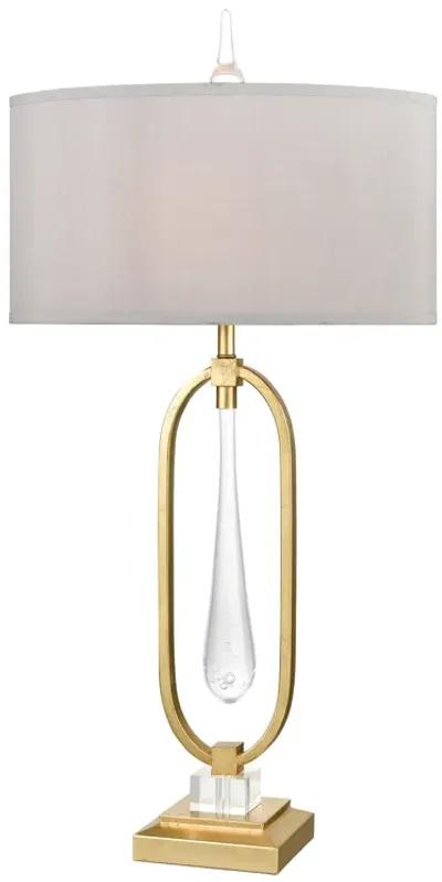 Spring Loaded 36'' High 1-Light Table Lamp - Gold Leaf - Includes LED Bulb