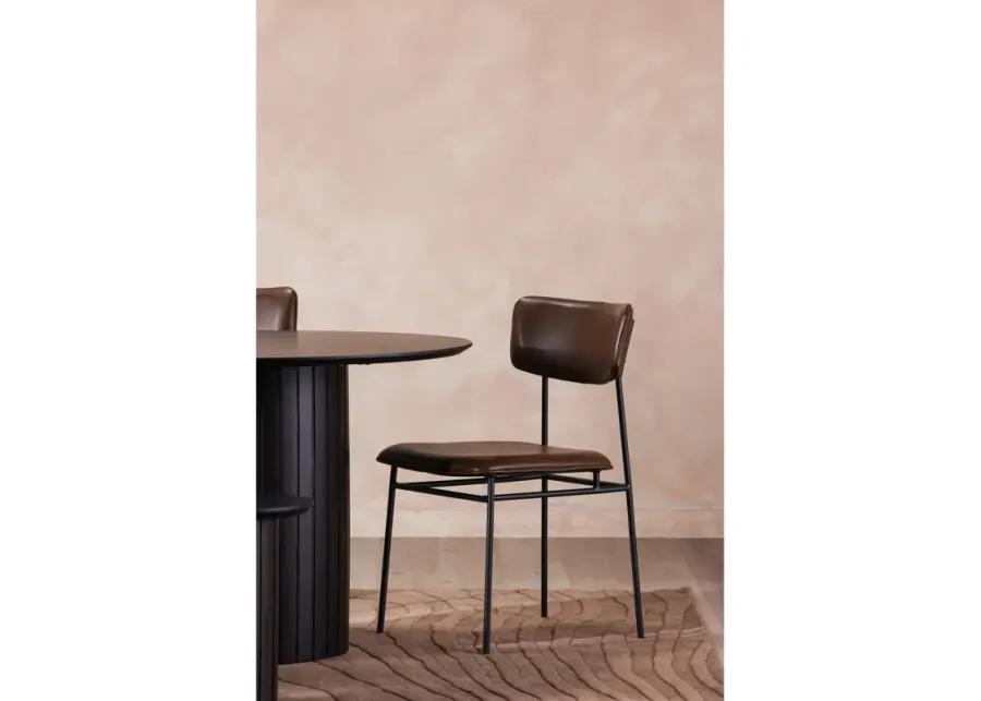 SAILOR DINING CHAIR DARK BROWN-SET OF TWO