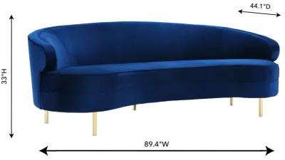 Baila Navy Velvet Sofa