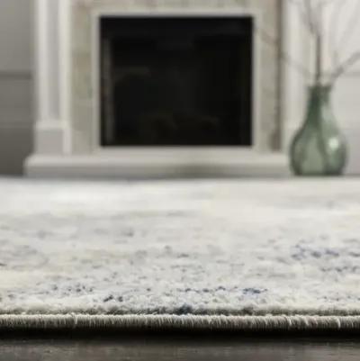 Brentwood 822 Light Grey / Blue 2' X 4' Accent Powerloomed Rug