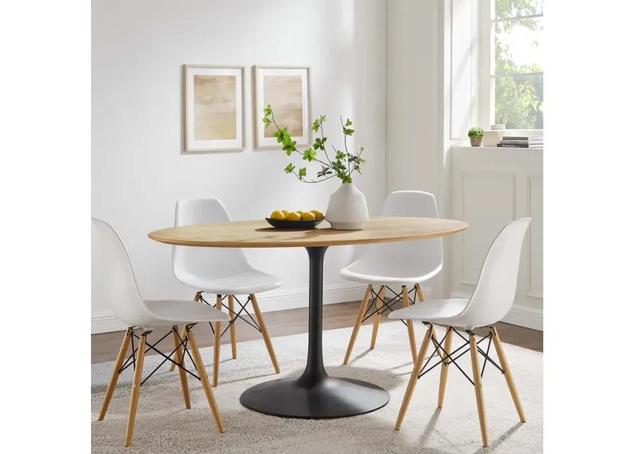 Lippa 60" Oval Wood Grain Dining Table