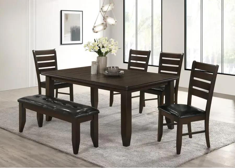 Dalila Dining Room Set Cappuccino and Black