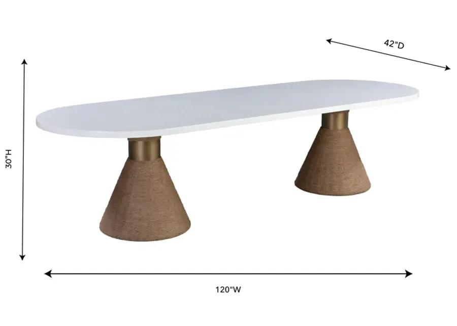 rishi natural rope oval table