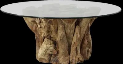 Driftwood Glass Top Large Coffee Table