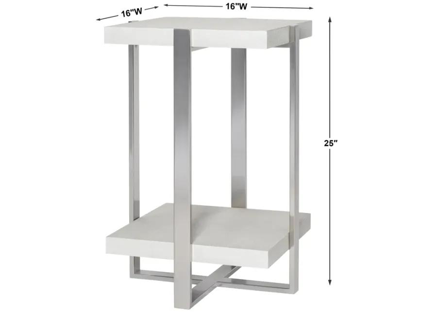 Arnaut White Accent Table