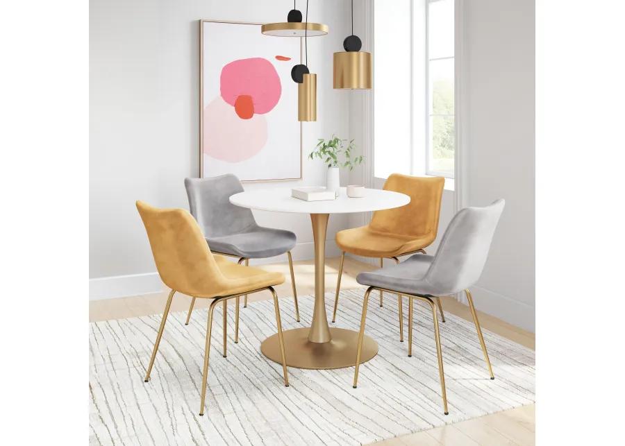 Opus Dining Table White & Gold