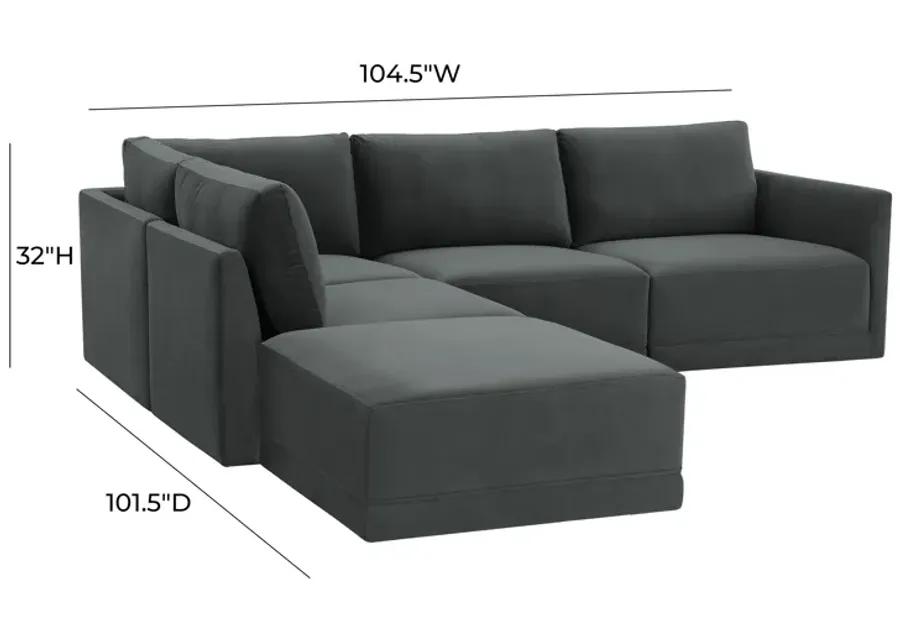 Willow Charcoal Modular LAF Sectional