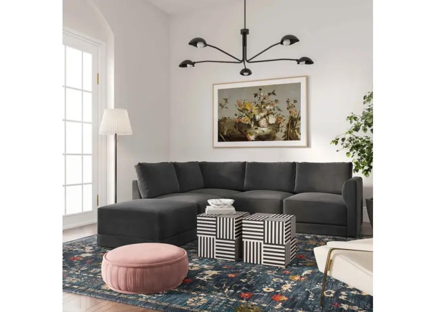 Willow Charcoal Modular LAF Sectional