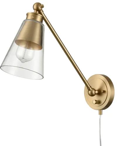 Albany 9.25'' High 1-Light Swingarm Sconce - Brushed Gold