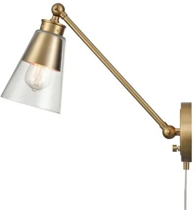 Albany 9.25'' High 1-Light Swingarm Sconce - Brushed Gold