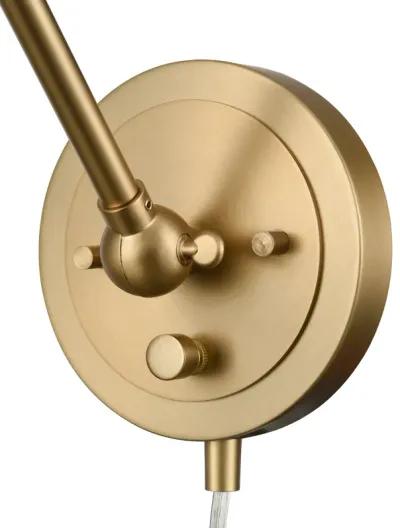 Albany 9.25'' High 1-Light Swingarm Sconce - Brushed Gold