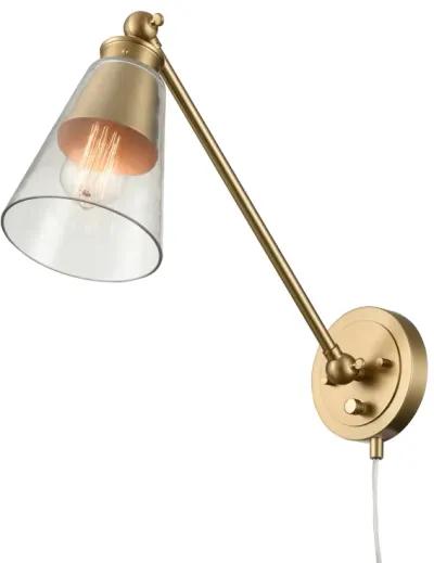 Albany 9.25'' High 1-Light Swingarm Sconce - Brushed Gold