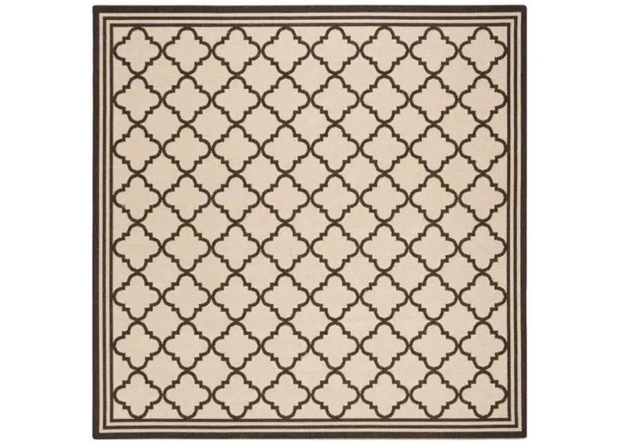 Safavieh BEACH HOUSE Collection BHS121U-6SQ Creme / Brown 6'-7" X 6'-7" Square