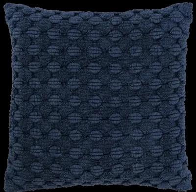 Stripe Patterned Solid Navy Pillow