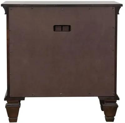 Franco 2-drawer Nightstand with Pull Out Tray Burnished Oak