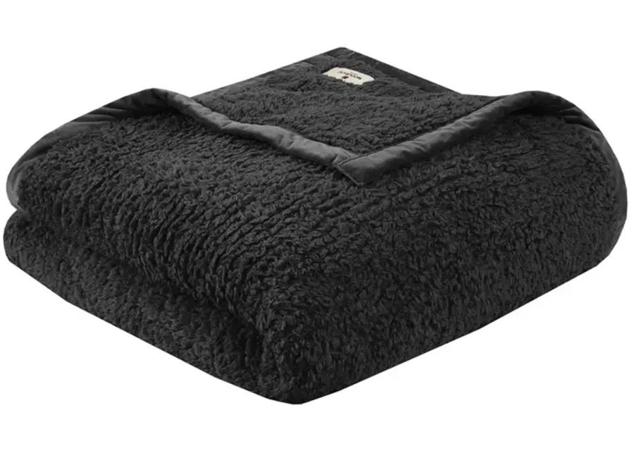 Woolrich Burlington Black Berber Blanket