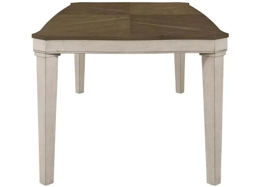 Ronnie 5-piece Starburst Dining Table Set Khaki and Rustic Cream