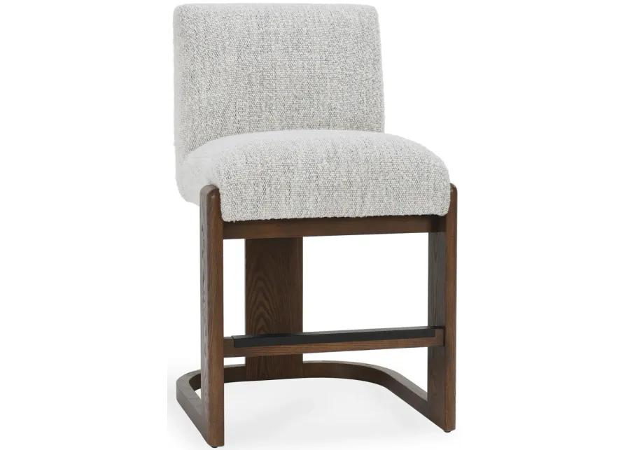 Chelsea Upholstered/Wood 26" Counter Stool Pixel Ivory