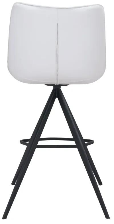 Aki Counter Stool (Set of 2) White & Black