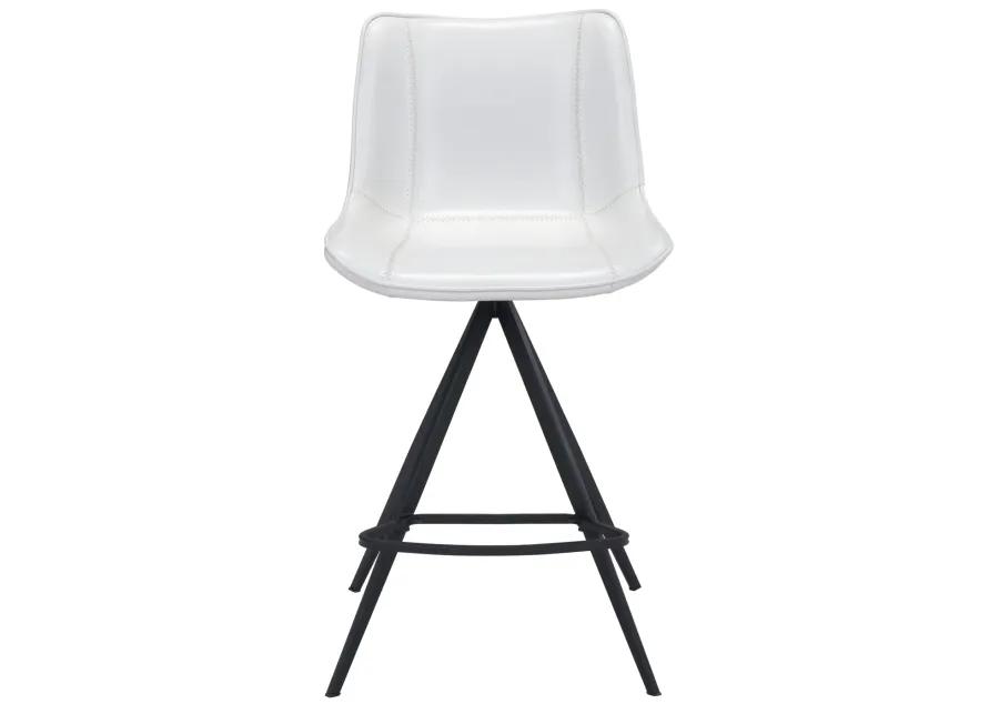 Aki Counter Stool (Set of 2) White & Black