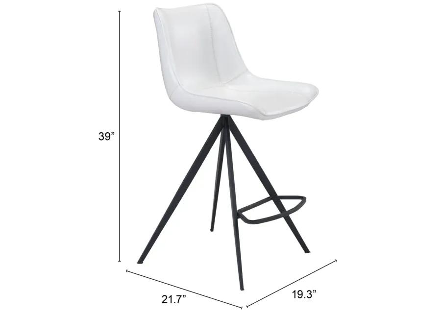 Aki Counter Stool (Set of 2) White & Black