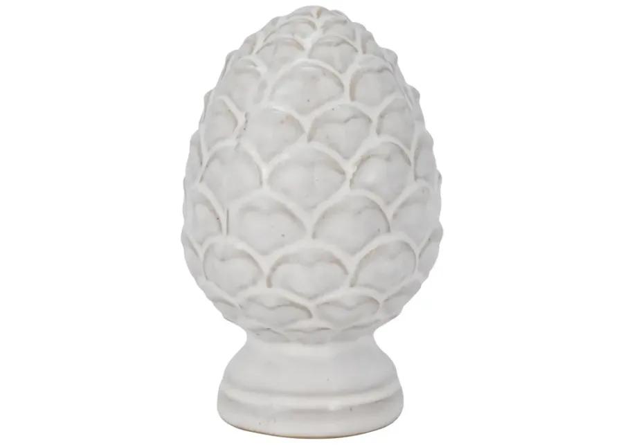 Cer, 6" Artichoke Deco, Ivory